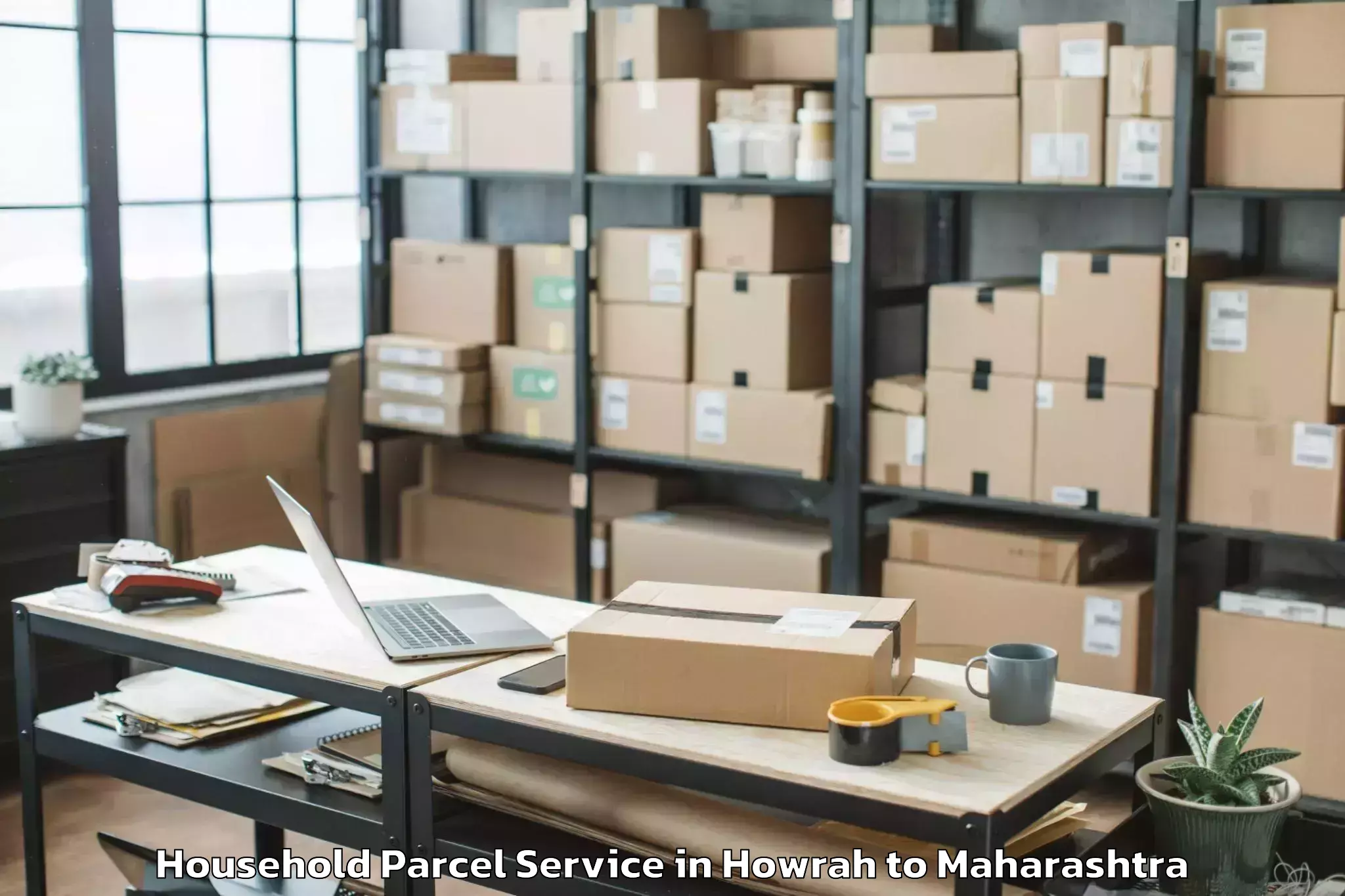 Easy Howrah to Mhasla Household Parcel Booking